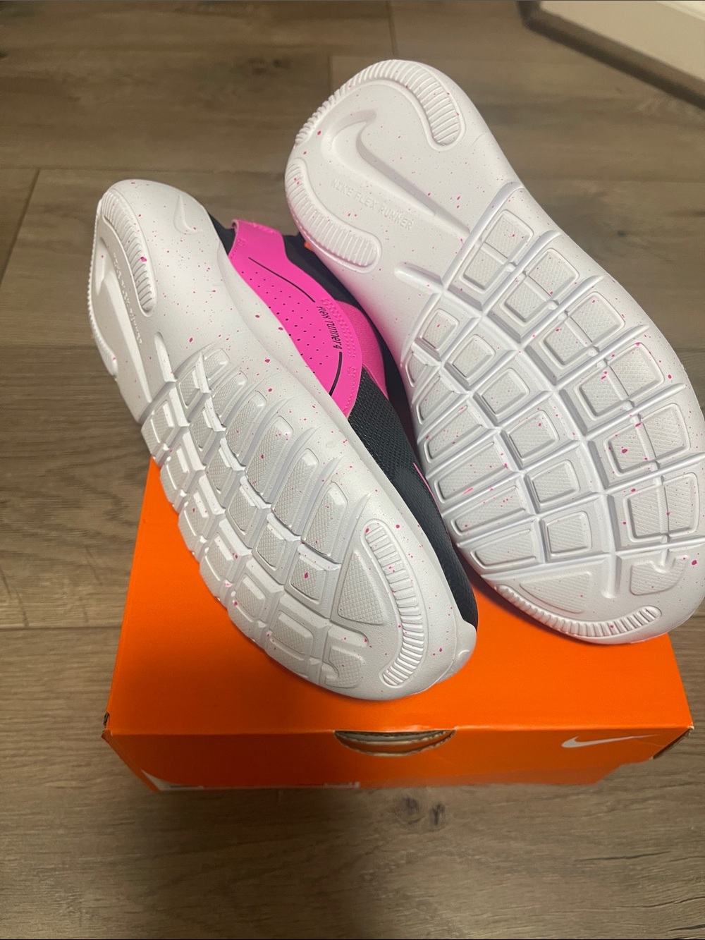 Nike Black Slip-On Sneakers with Hot Pink Accents - Picture 6 of 8